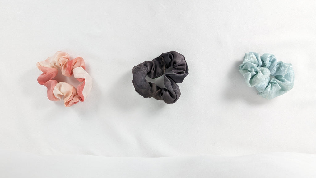 Silk Scrunchies- Naturally dyed