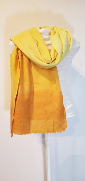 Merino wool shawls in yellow (limited edition)