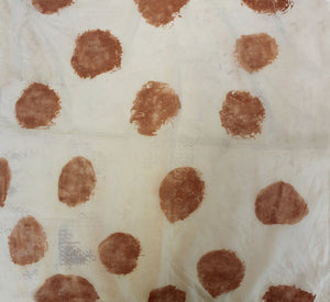 Hand Painted Organic Cotton Scarf- Polka dot