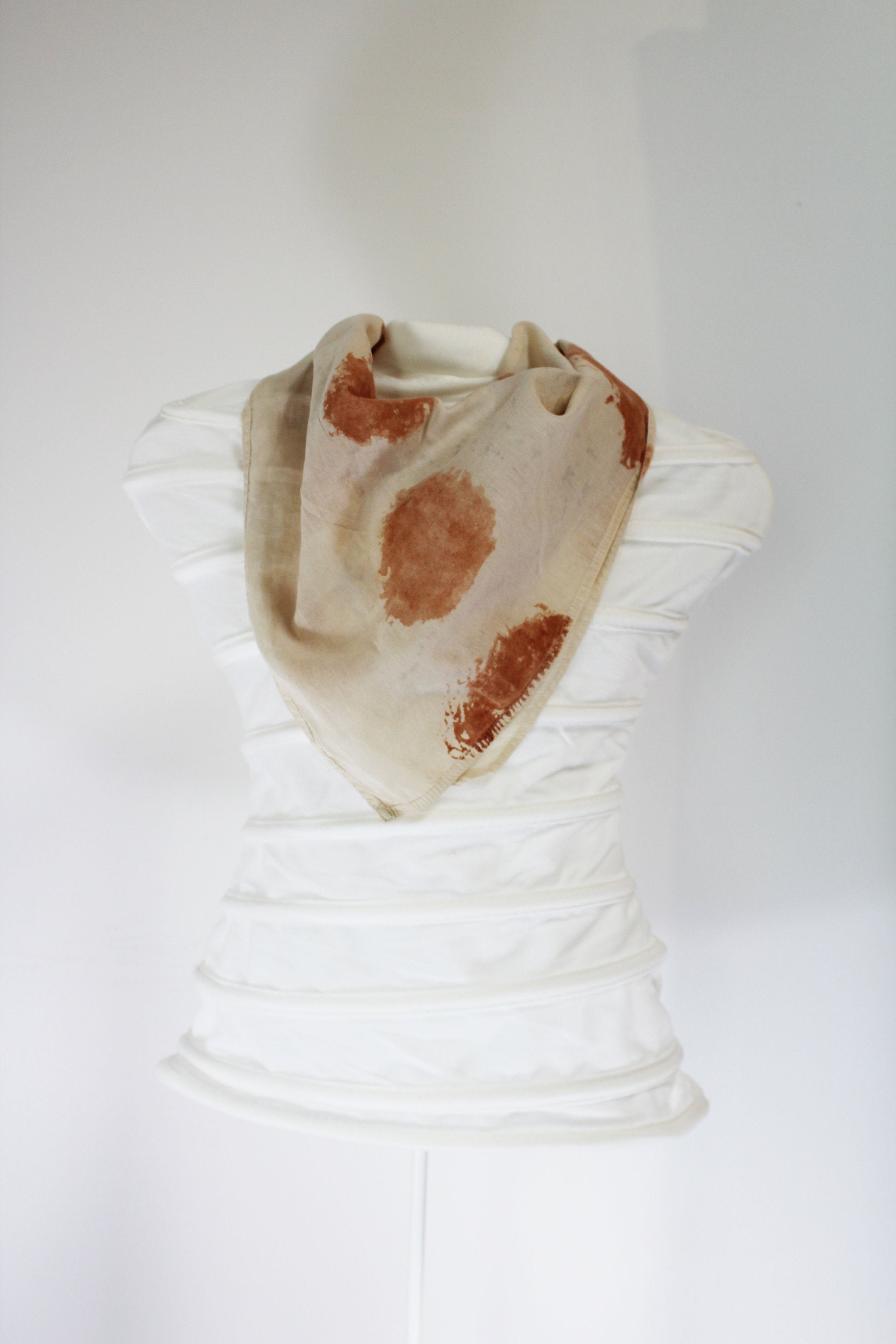 Organic Cotton hand painted earth pigment scarf
